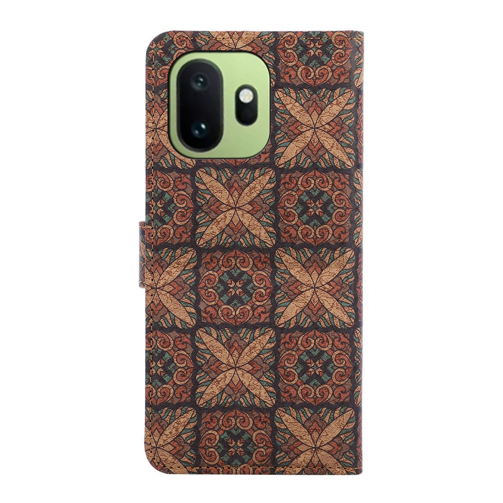 OnePlus 15T 5G Läderplånboksfodral Bohemiskt TPU PU mobilskal med Stativ