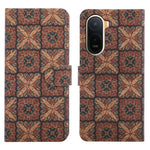 Læderpung-etui til Xiaomi Poco C85x 5G / Redmi A7 Pro 4G (171.56mm) / Redmi A7 Pro 5G, bohemisk TPU- og PU-mobilcover med stativ