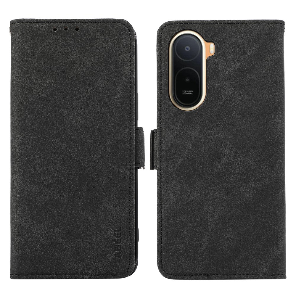 ABEEL PU Leather Case for Xiaomi Poco C85x 5G / Redmi A7 Pro 4G (171.56mm) / Redmi A7 Pro 5G Folio Stand View RFID Blocking Phone Cover