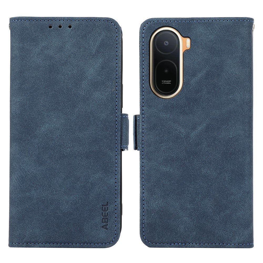 ABEEL PU Leather Case for Xiaomi Poco C85x 5G / Redmi A7 Pro 4G (171.56mm) / Redmi A7 Pro 5G Folio Stand View RFID Blocking Phone Cover