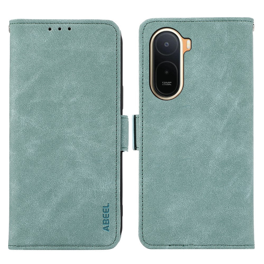 ABEEL PU Leather Case for Xiaomi Poco C85x 5G / Redmi A7 Pro 4G (171.56mm) / Redmi A7 Pro 5G Folio Stand View RFID Blocking Phone Cover