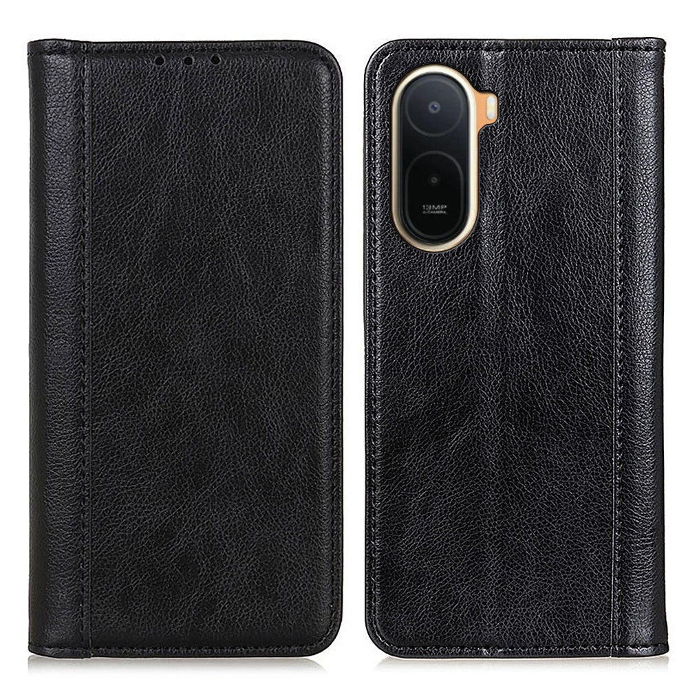 Stand Case for Xiaomi Poco C85x 5G / Redmi A7 Pro 4G (171.56mm) / Redmi A7 Pro 5G Split Leather Litchi Texture Wallet Phone Cover