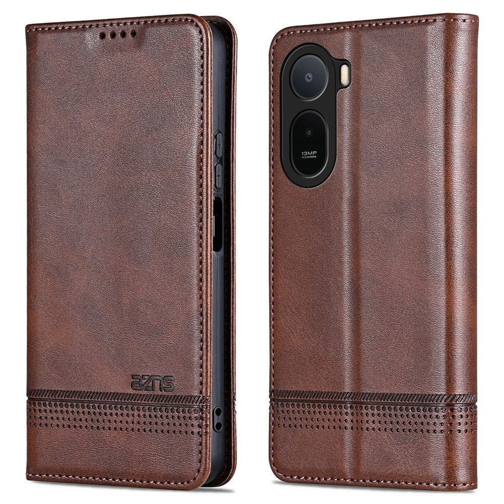 AZNS mobilskal för Xiaomi Poco C85x 5G / Redmi A7 Pro 4G (171.56mm) / Redmi A7 Pro 5G Plånboksfodral i PU-läder med kohudstruktur