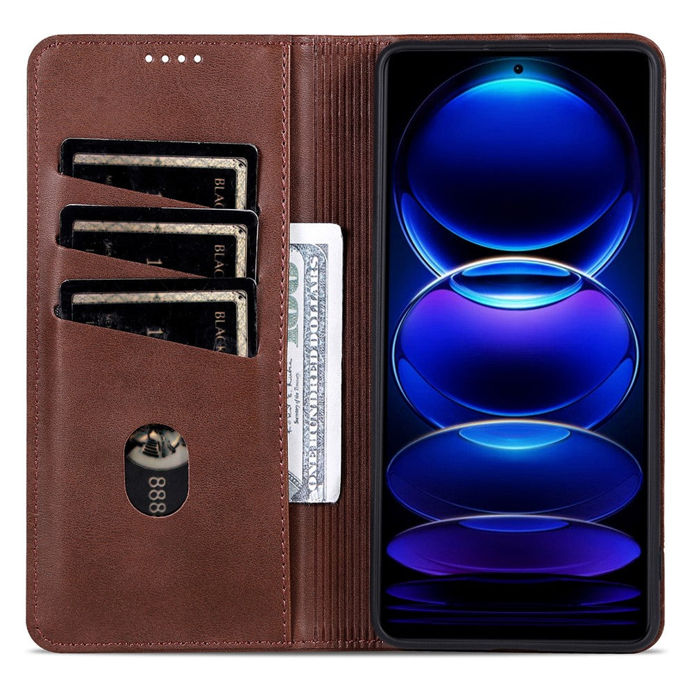 AZNS mobilskal för Xiaomi Poco C85x 5G / Redmi A7 Pro 4G (171.56mm) / Redmi A7 Pro 5G Plånboksfodral i PU-läder med kohudstruktur