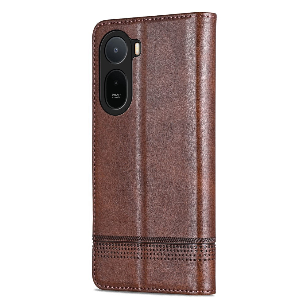 AZNS mobilskal för Xiaomi Poco C85x 5G / Redmi A7 Pro 4G (171.56mm) / Redmi A7 Pro 5G Plånboksfodral i PU-läder med kohudstruktur