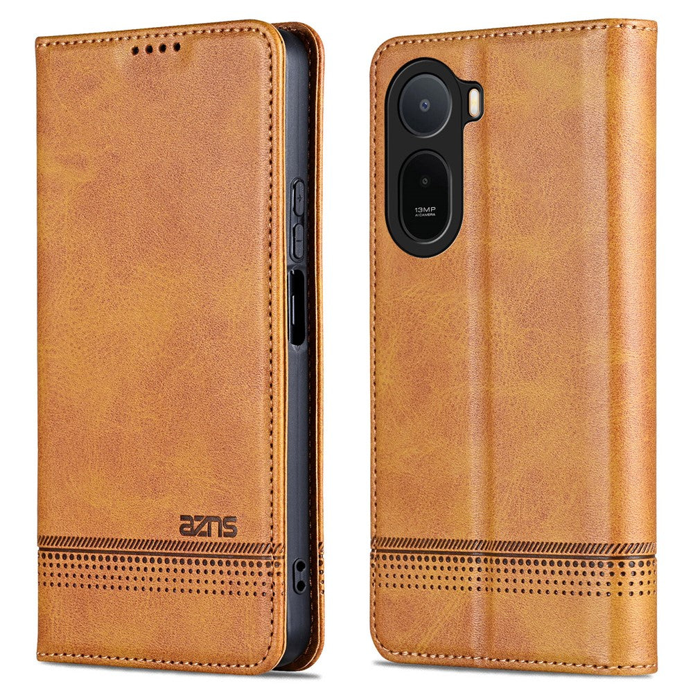AZNS mobilskal för Xiaomi Poco C85x 5G / Redmi A7 Pro 4G (171.56mm) / Redmi A7 Pro 5G Plånboksfodral i PU-läder med kohudstruktur
