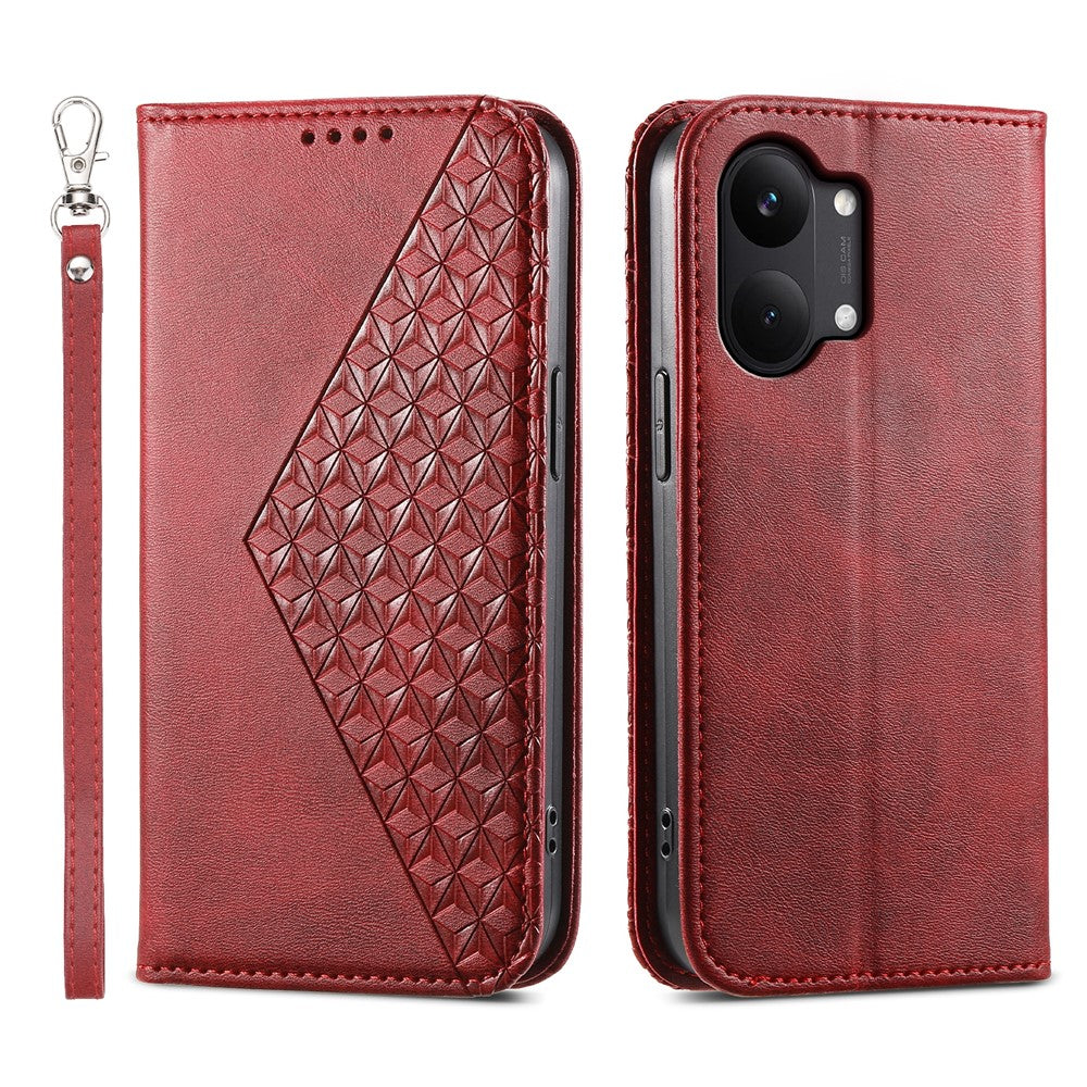For Xiaomi Poco X8 Pro Max 5G / Redmi Turbo 5 Max 5G Case Calf Texture PU Leather Wallet Phone Cover with Wrist Strap