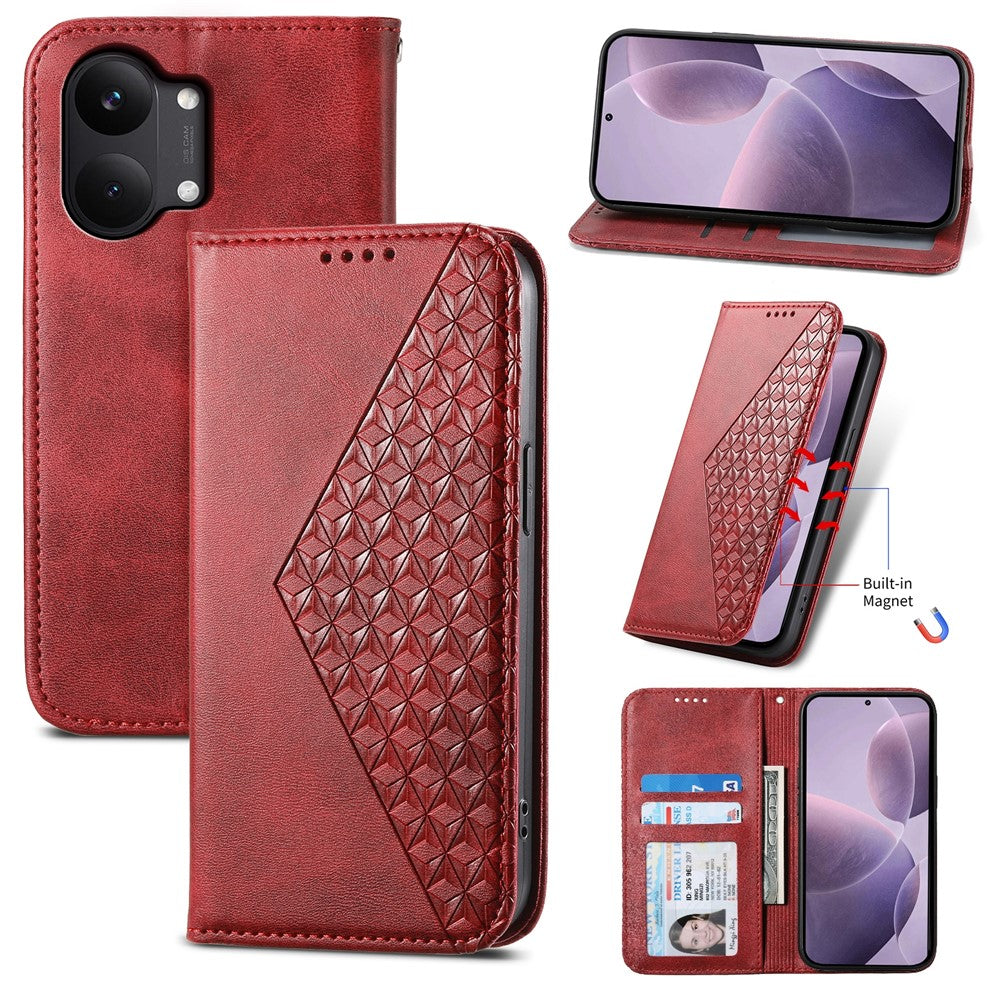 For Xiaomi Poco X8 Pro Max 5G / Redmi Turbo 5 Max 5G Case Calf Texture PU Leather Wallet Phone Cover with Wrist Strap