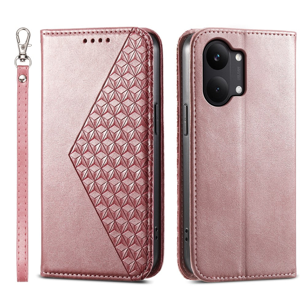For Xiaomi Poco X8 Pro Max 5G / Redmi Turbo 5 Max 5G Case Calf Texture PU Leather Wallet Phone Cover with Wrist Strap