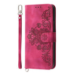 Wallet Case for Xiaomi Poco C85x 5G / Redmi A7 Pro 4G (171.56mm) / Redmi A7 Pro 5G Flower Pattern PU Leather Phone Cover with Strap