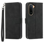 DIERFENG DF-03 Läderfodral för Xiaomi Poco C85x 5G / Redmi A7 Pro 4G (171,56 mm) / Redmi A7 Pro 5G Plånboksfodral med handledsrem och linjer