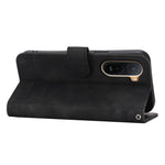 DIERFENG DF-03 Läderfodral för Xiaomi Poco C85x 5G / Redmi A7 Pro 4G (171,56 mm) / Redmi A7 Pro 5G Plånboksfodral med handledsrem och linjer