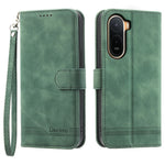 DIERFENG DF-03 Läderfodral för Xiaomi Poco C85x 5G / Redmi A7 Pro 4G (171,56 mm) / Redmi A7 Pro 5G Plånboksfodral med handledsrem och linjer