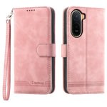 DIERFENG DF-03 Läderfodral för Xiaomi Poco C85x 5G / Redmi A7 Pro 4G (171,56 mm) / Redmi A7 Pro 5G Plånboksfodral med handledsrem och linjer