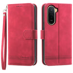 DIERFENG DF-03 Läderfodral för Xiaomi Poco C85x 5G / Redmi A7 Pro 4G (171,56 mm) / Redmi A7 Pro 5G Plånboksfodral med handledsrem och linjer