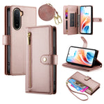 Läderfodral till Xiaomi Poco C85x 5G / Redmi A7 Pro 4G (171.56mm) / Redmi A7 Pro 5G Plånboksfodral med dragkedja och remmar
