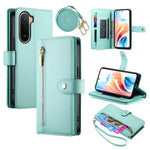 Läderfodral till Xiaomi Poco C85x 5G / Redmi A7 Pro 4G (171.56mm) / Redmi A7 Pro 5G Plånboksfodral med dragkedja och remmar