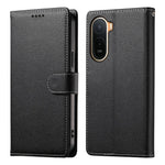 Magnetic Snap Case for Xiaomi Poco C85x 5G / Redmi A7 Pro 4G (171.56mm) / Redmi A7 Pro 5G Litchi Texture Leather Wallet Phone Cover with Wrist Strap