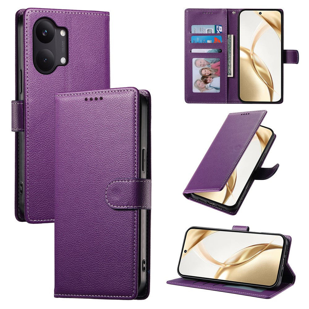 For Xiaomi Poco X8 Pro Max 5G / Redmi Turbo 5 Max 5G Case Magnetic Snap Litchi Texture Leather Wallet Phone Cover with Wrist Strap