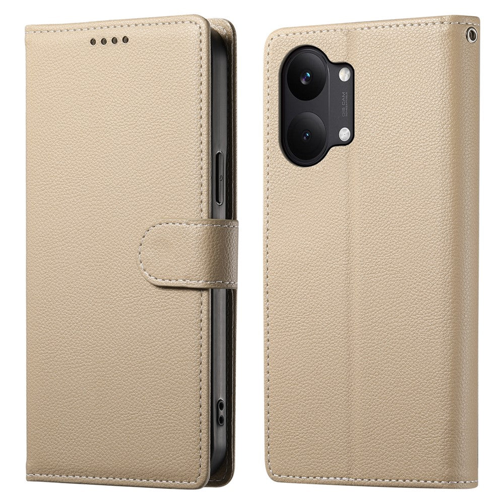For Xiaomi Poco X8 Pro Max 5G / Redmi Turbo 5 Max 5G Case Magnetic Snap Litchi Texture Leather Wallet Phone Cover with Wrist Strap
