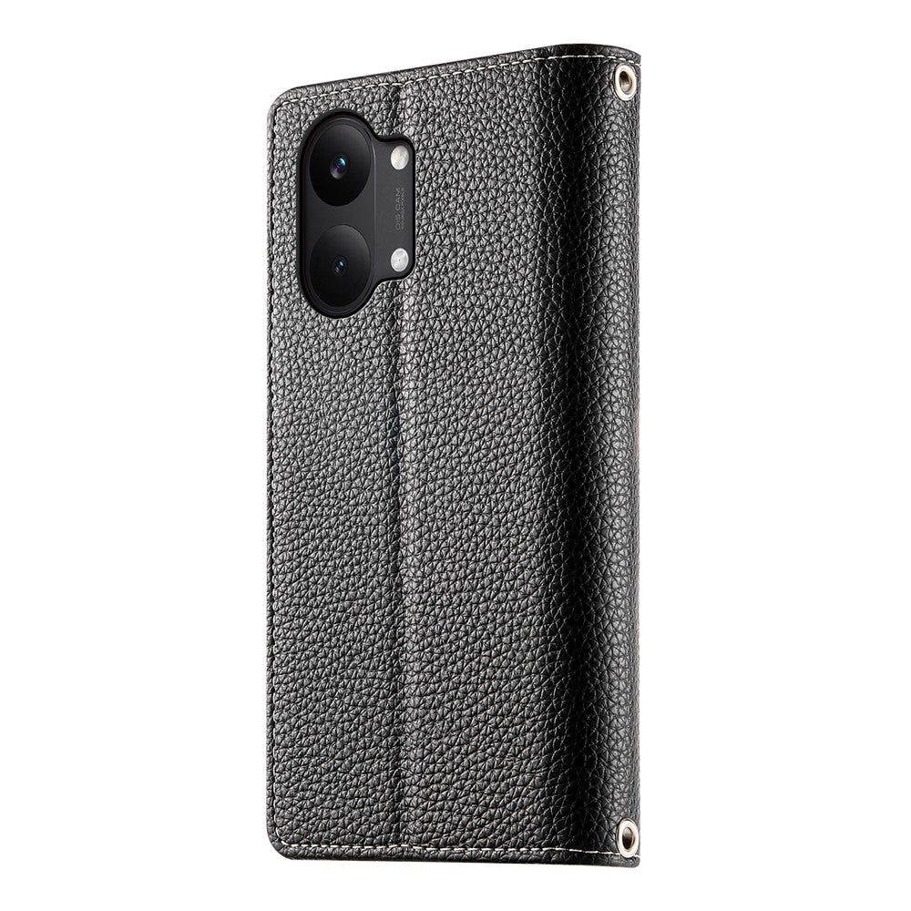 For Xiaomi Poco X8 Pro Max 5G / Redmi Turbo 5 Max 5G Leather Case Zipper Wallet Color Splicing Flip Phone Cover with Straps