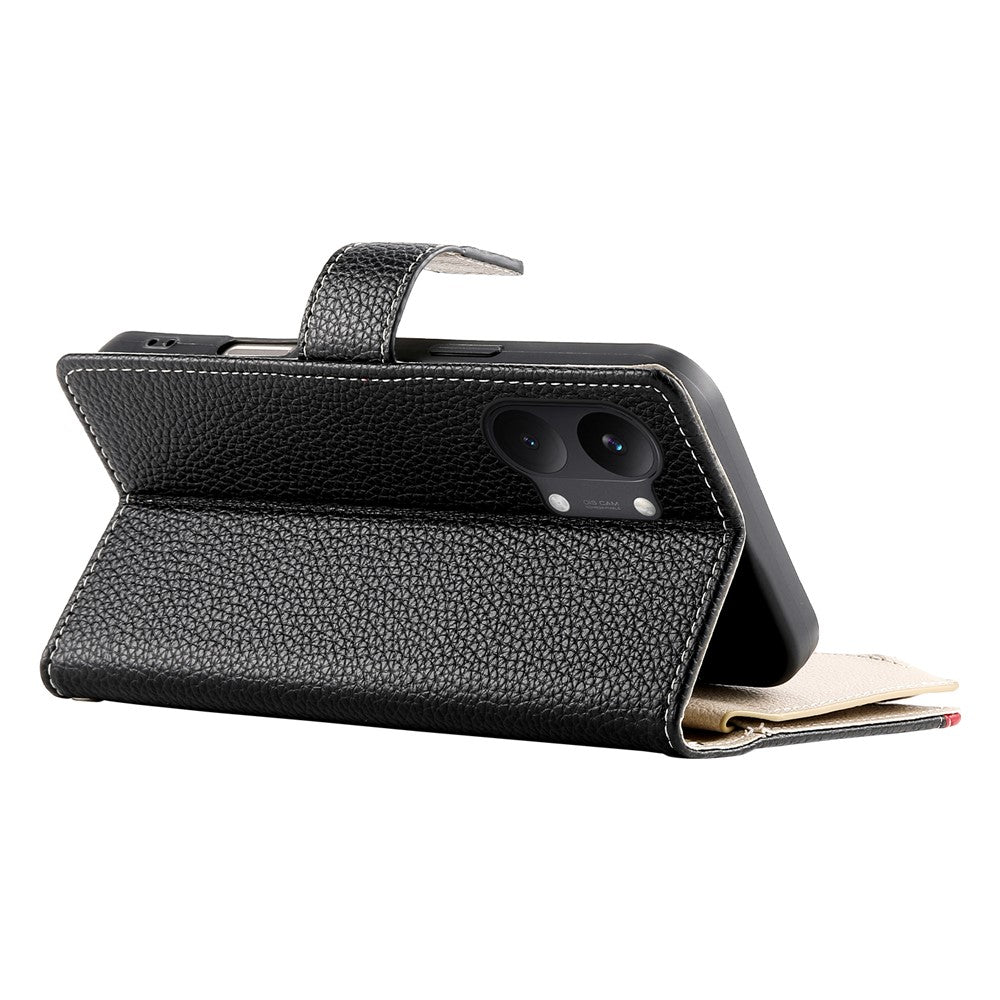 For Xiaomi Poco X8 Pro Max 5G / Redmi Turbo 5 Max 5G Leather Case Zipper Wallet Color Splicing Flip Phone Cover with Straps