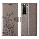 Wallet Case for Xiaomi Poco C85x 5G / Redmi A7 Pro 4G (171.56mm) / Redmi A7 Pro 5G Butterfly Floral Imprint PU Leather Phone Cover with Wrist Strap