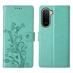 Wallet Case for Xiaomi Poco C85x 5G / Redmi A7 Pro 4G (171.56mm) / Redmi A7 Pro 5G Butterfly Floral Imprint PU Leather Phone Cover with Wrist Strap