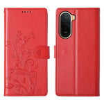 Wallet Case for Xiaomi Poco C85x 5G / Redmi A7 Pro 4G (171.56mm) / Redmi A7 Pro 5G Butterfly Floral Imprint PU Leather Phone Cover with Wrist Strap