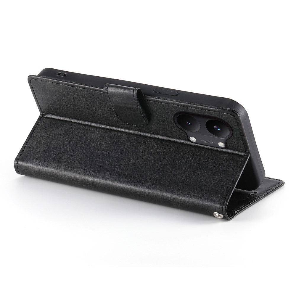 For Xiaomi Poco X8 Pro Max 5G / Redmi Turbo 5 Max 5G Phone Case Stand Wallet Calf Texture PU Leather Flip Phone Cover with Wrist Strap