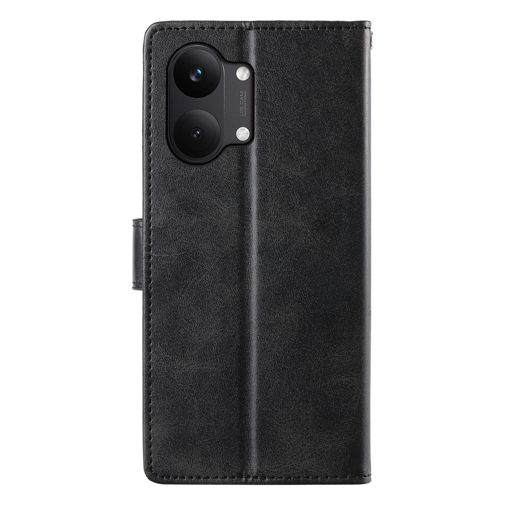 For Xiaomi Poco X8 Pro Max 5G / Redmi Turbo 5 Max 5G Phone Case Stand Wallet Calf Texture PU Leather Flip Phone Cover with Wrist Strap