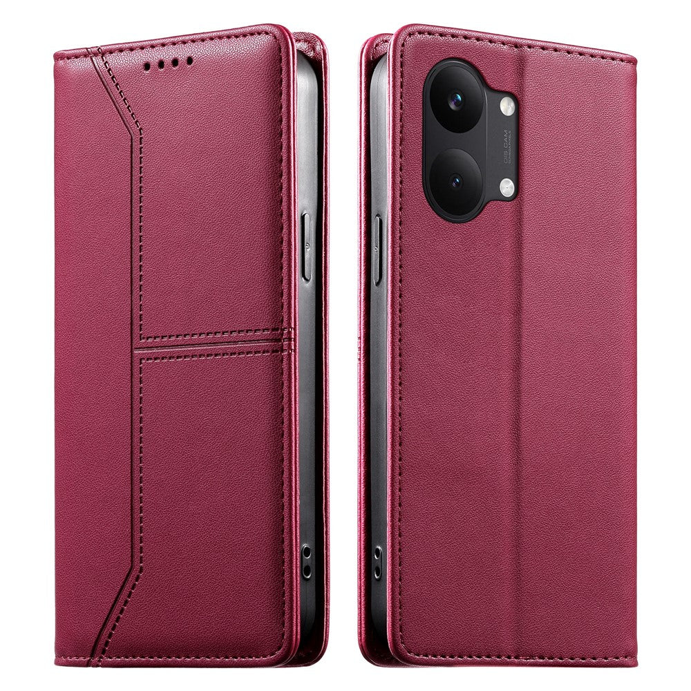 Wallet Stand Case For Xiaomi Poco X8 Pro Max 5G  /  Redmi Turbo 5 Max 5G Line Splicing TPU PU Leather Phone Cover