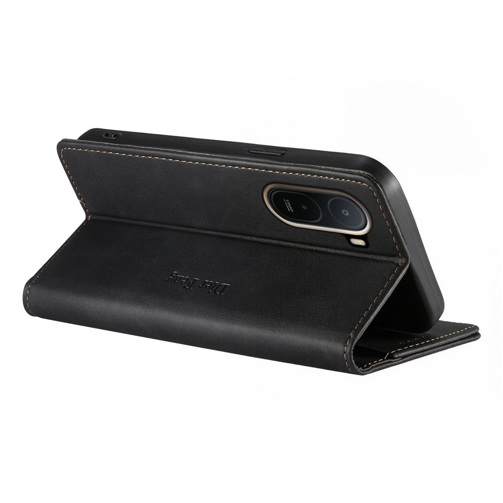 DIERFENG DF-019 Leather Wallet Case for Xiaomi Poco C85x 5G / Redmi A7 Pro 4G (171.56mm) / Redmi A7 Pro 5G Magnetic Flip Cover with Card Slots RFID Blocking