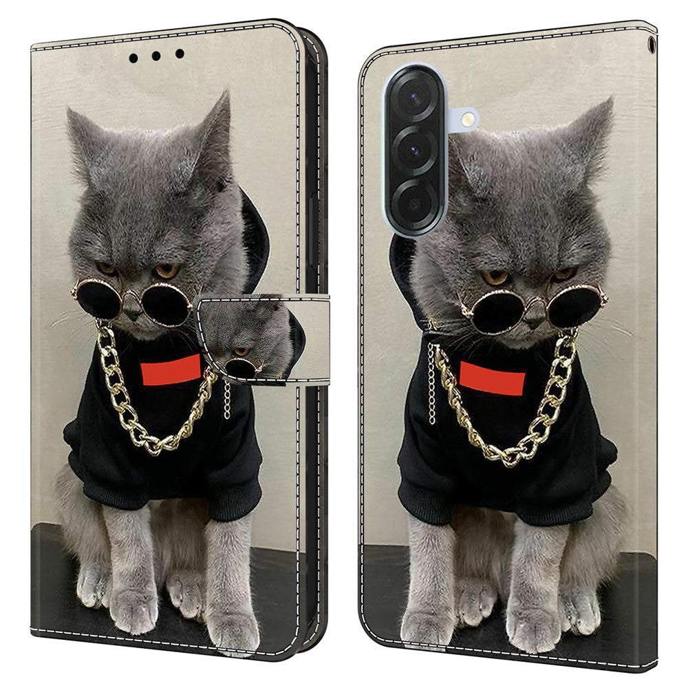 For Samsung Galaxy A27 5G Leather Case Pattern Printing Stand Flip Phone Cover