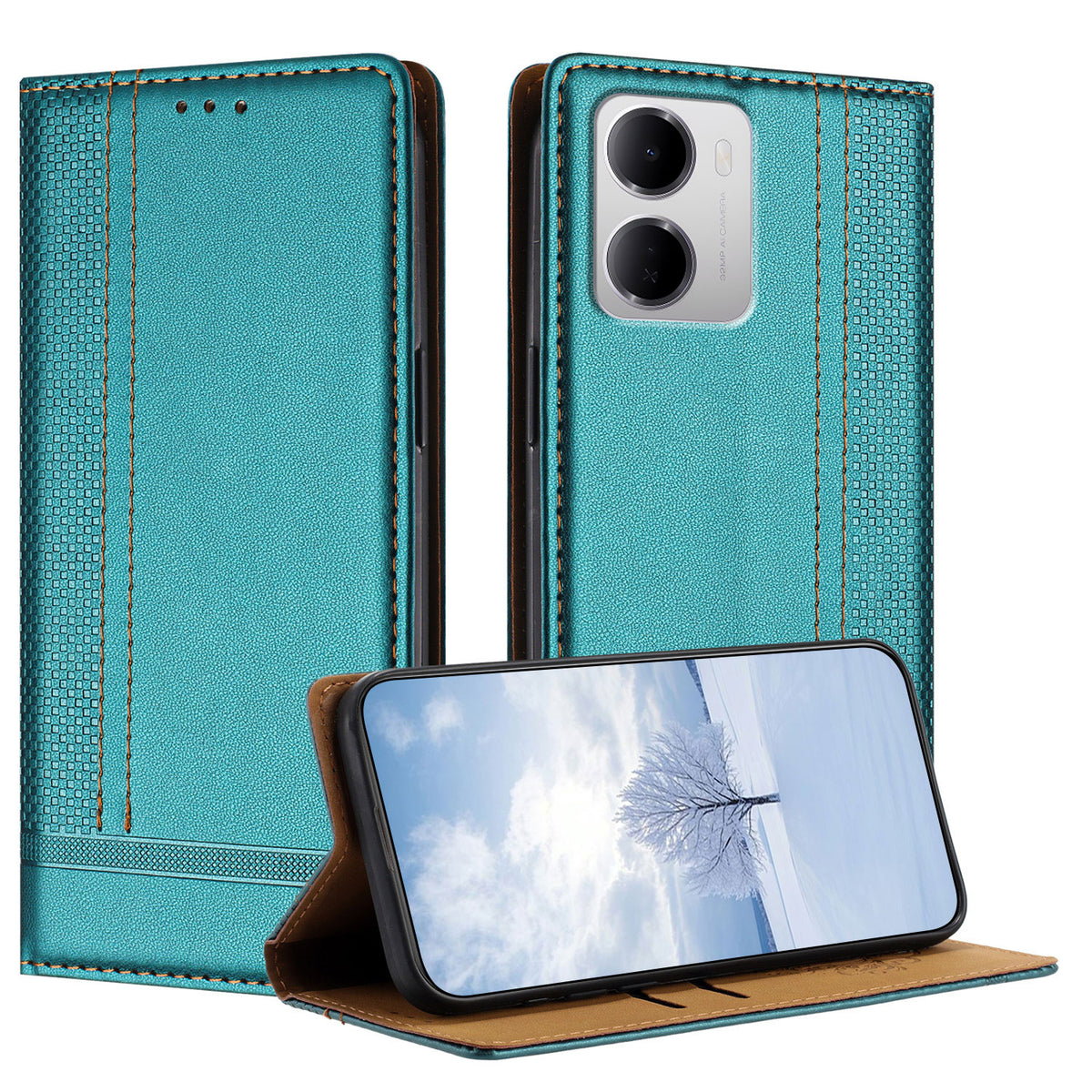 For Xiaomi Redmi 15a 5G Case L-Shaped Grid Pattern Leather Stand Phone Cover with Card Slots