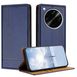 For Oppo Find X9 Ultra 5G Case L-Shaped Grid Pattern Leather Stand Phone Cover with Card Slots