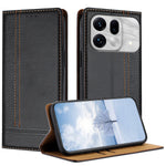 For Oppo Find X9s Pro 5G Case L-Shaped Grid Pattern Leather Stand Phone Cover with Card Slots