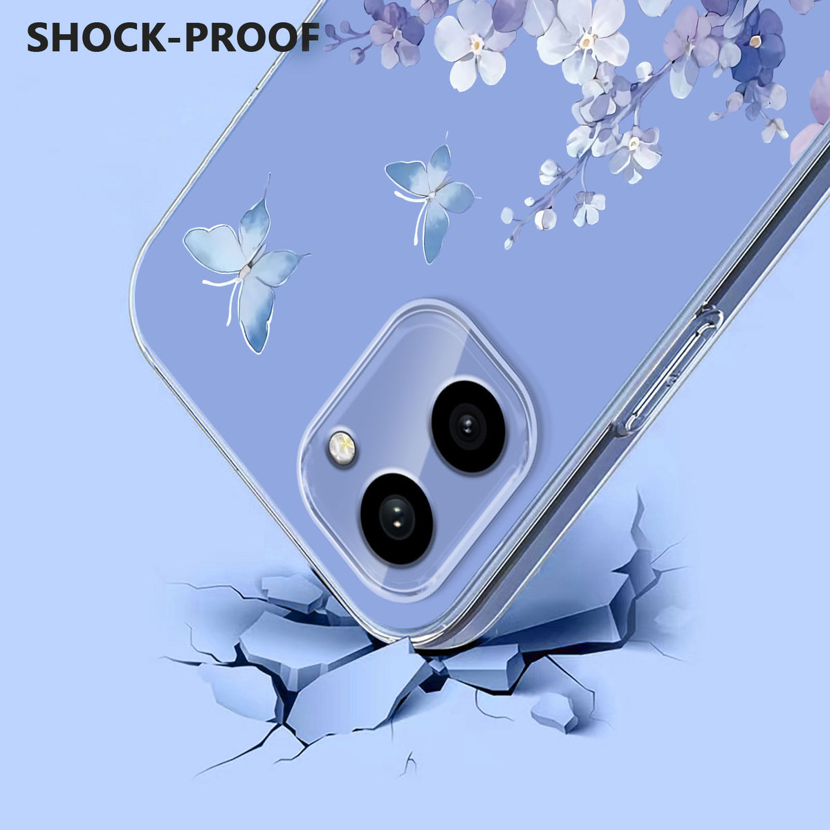 OnePlus Ace 6 5G / OnePlus Ace 6T 5G / OnePlus 15R 5G skal fjärilsmönster tryck TPU mobil baksida
