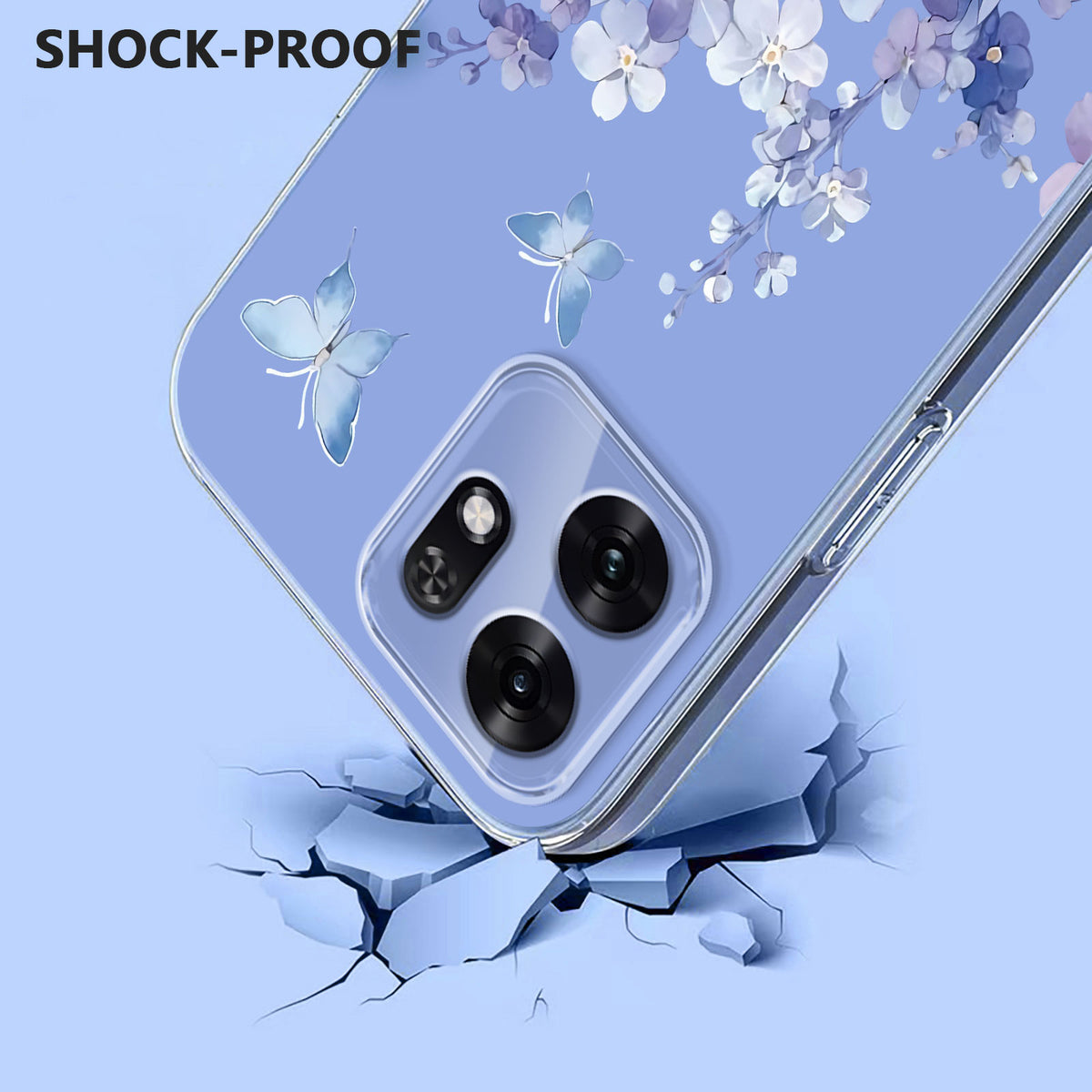 For Honor Play 60A 5G / Honor Play 80 5G / Honor X6d 5G Case Butterfly Floral Pattern Printing TPU Phone Back Cover