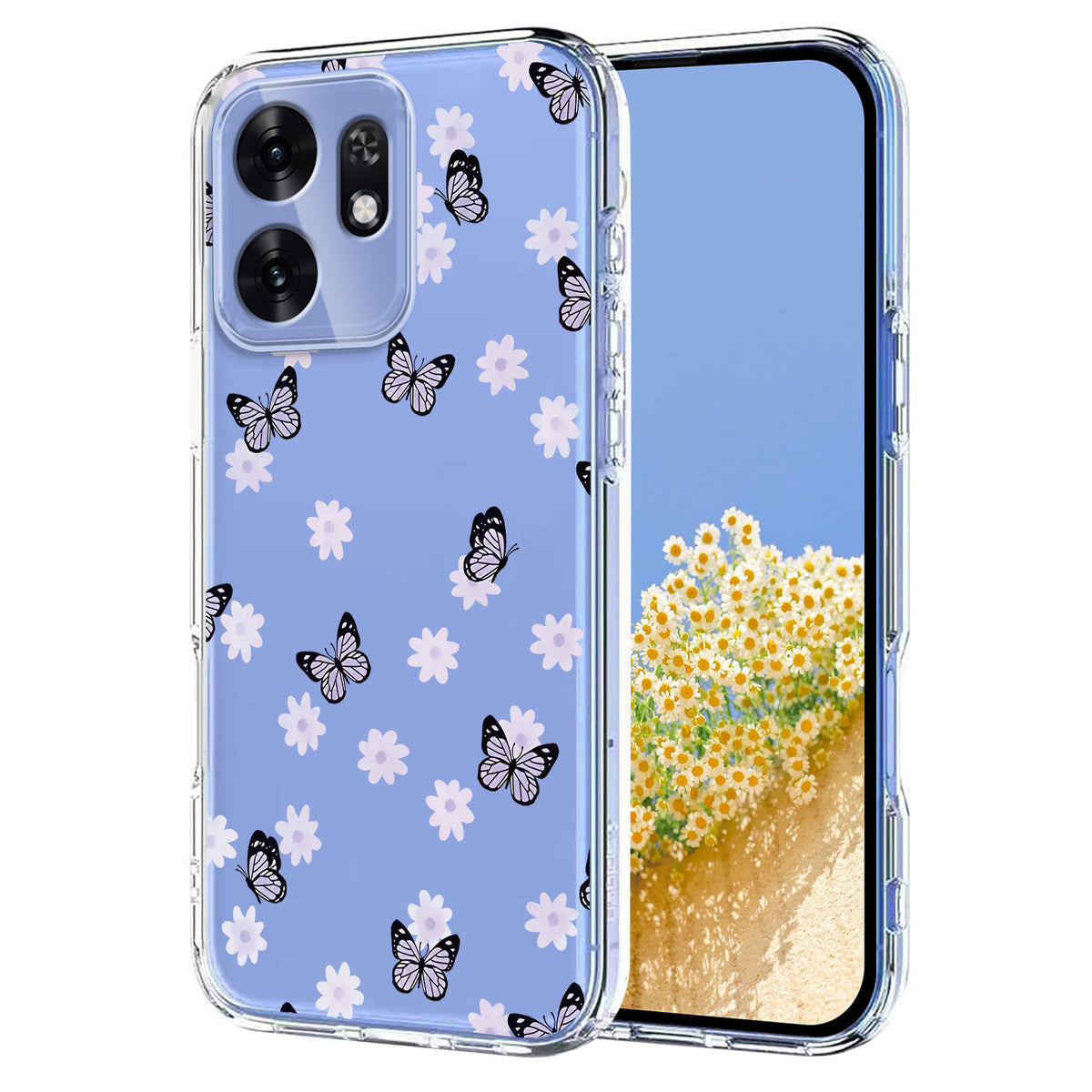 For Honor Play 60A 5G / Honor Play 80 5G / Honor X6d 5G Case Butterfly Floral Pattern Printing TPU Phone Back Cover