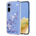 For Xiaomi Redmi A7 Pro 4G (171.56mm) / Poco C85x 5G Case Butterfly Floral Pattern Printing TPU Phone Back Cover