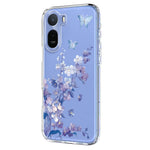 For Xiaomi Redmi A7 Pro 4G (171.56mm) / Poco C85x 5G Case Butterfly Floral Pattern Printing TPU Phone Back Cover