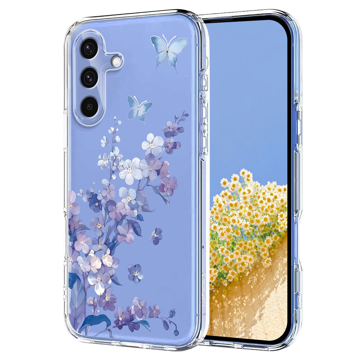 For Samsung Galaxy A27 5G / M47 5G Case Butterfly Floral Pattern Printing TPU Phone Back Cover