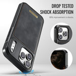CaseMe For iPhone 18 Pro Max / 17 Pro Max C69 Series Magnetic Case Leather Coated TPU Phone Cover