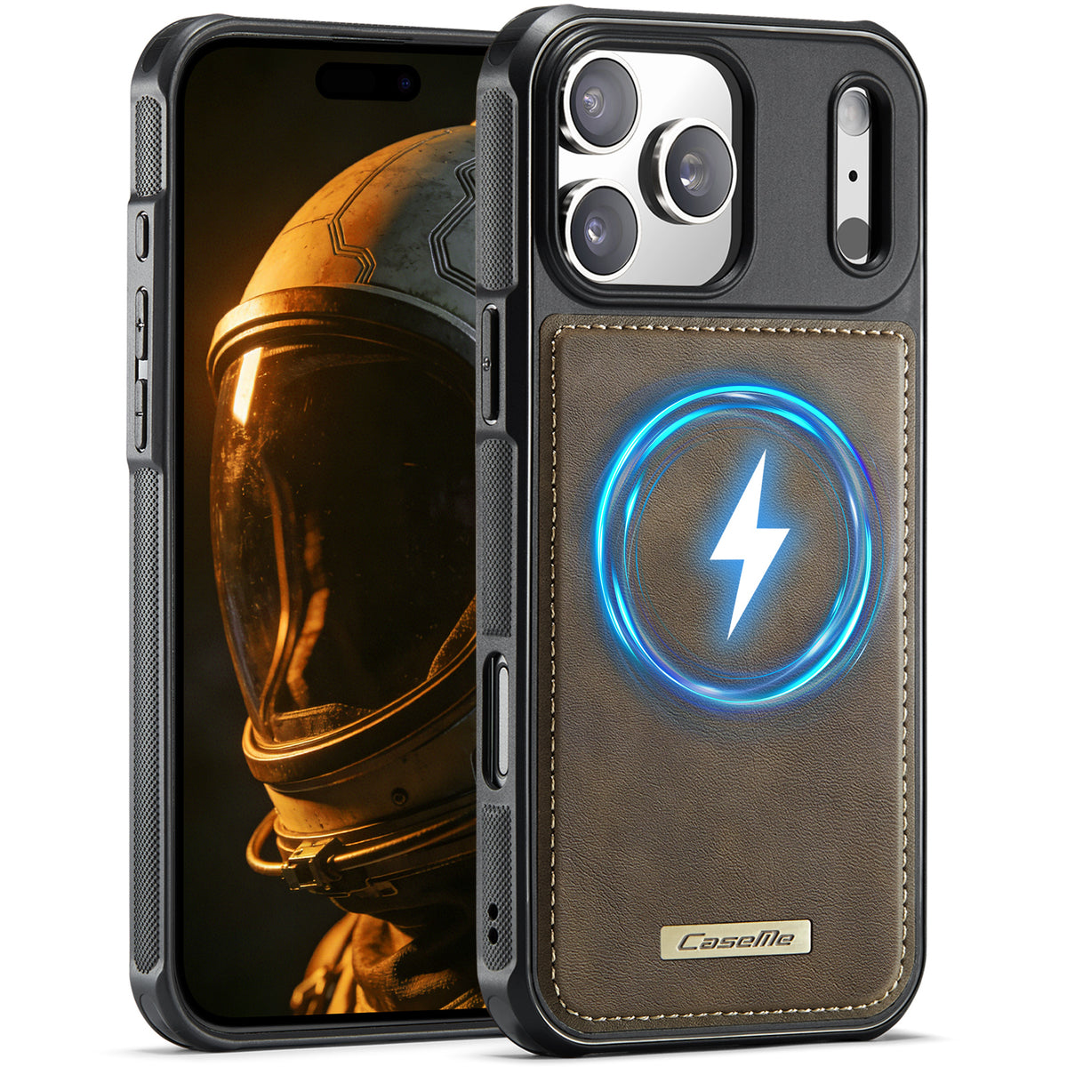 CaseMe For iPhone 18 Pro Max / 17 Pro Max C69 Series Magnetic Case Leather Coated TPU Phone Cover