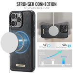CaseMe For iPhone 15 Pro Max C69 Series Magnetic Case Leather Coated TPU Phone Cover