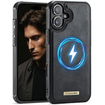 CaseMe For iPhone 16 Plus C69 Series Magnetic Case Leather Coated TPU Phone Cover