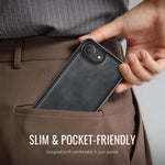 CaseMe For iPhone 16e / iPhone 17e C69 Series Magnetic Case Leather Coated TPU Phone Cover
