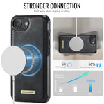 CaseMe For iPhone 16e / iPhone 17e C69 Series Magnetic Case Leather Coated TPU Phone Cover