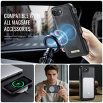 CaseMe For iPhone 16e / iPhone 17e C69 Series Magnetic Case Leather Coated TPU Phone Cover